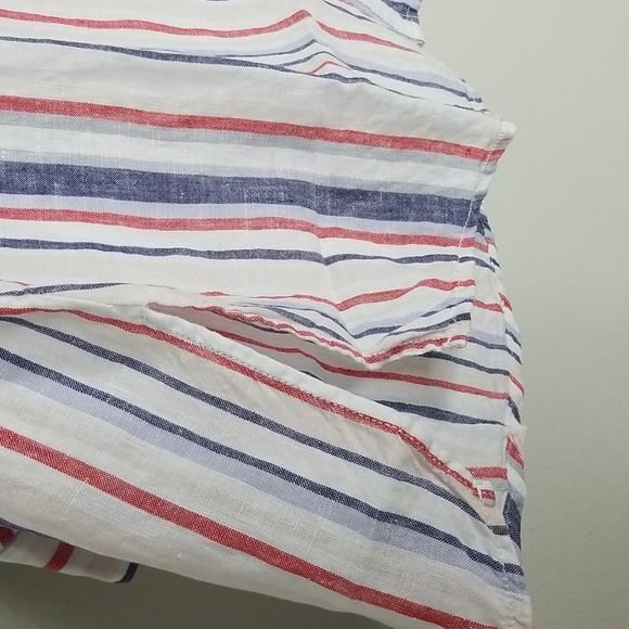 Linen Artisan NY 100% Linen Striped Button Up Size XL - Picture 11 of 16